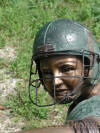 Quarterback bronze statue